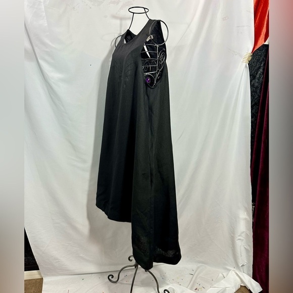 Magic Linen Nida black midi high low dress size M - Picture 6 of 8